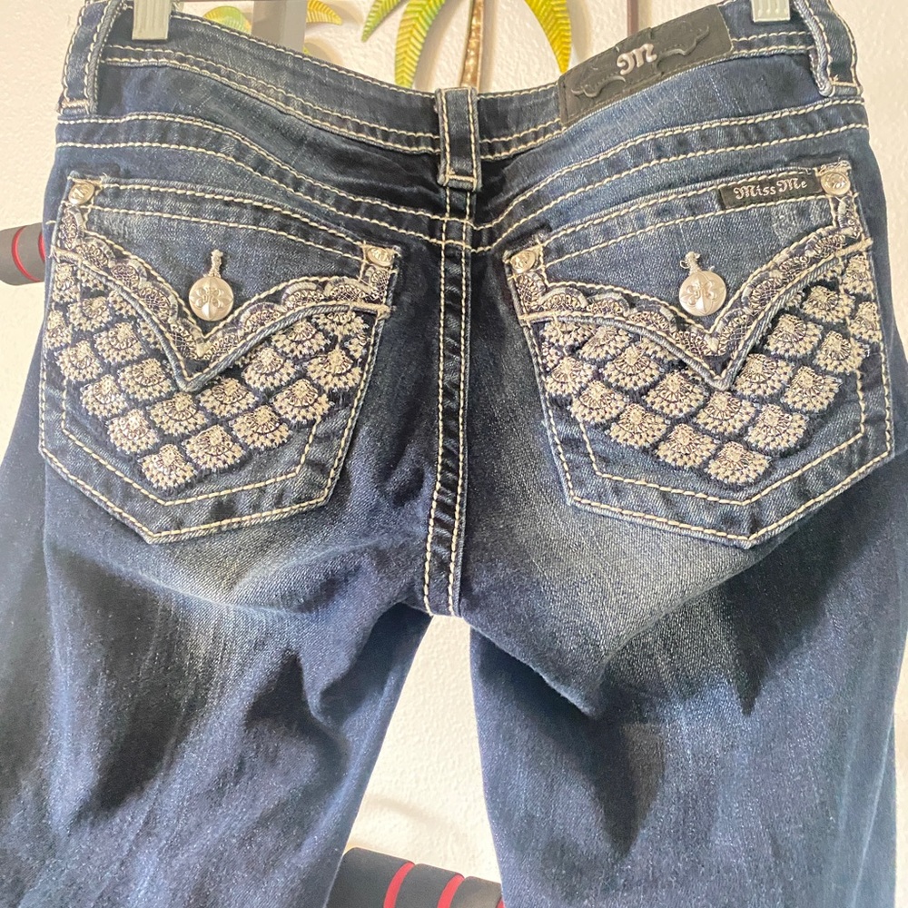 Miss Me Easy Boot Cut Jeans Dark Blue